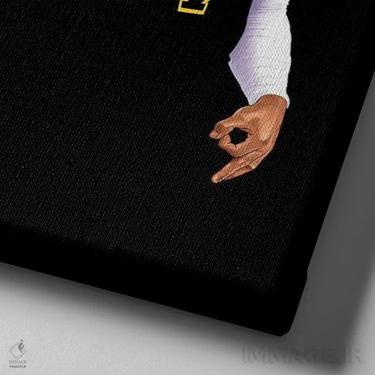 تابلو دکوراتیو نمایش لیکرز اثر تام کینگو - نمای نزدیک بافت بوم