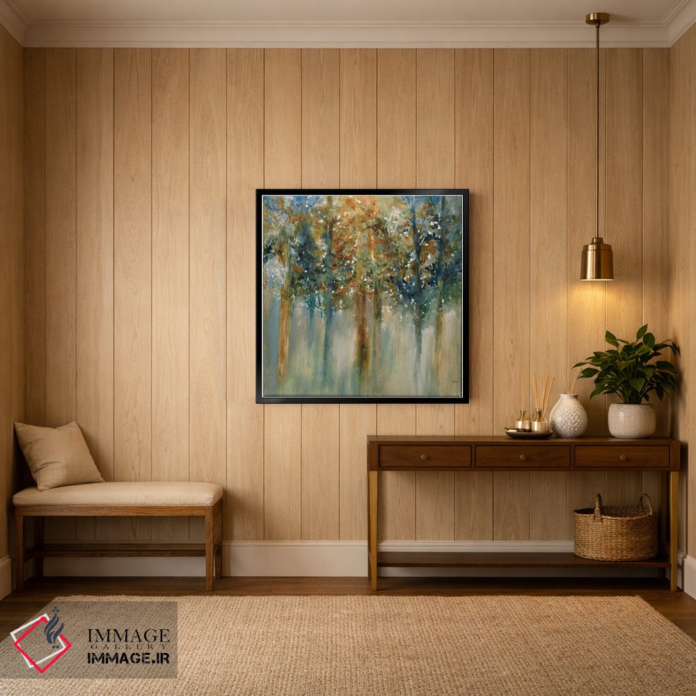 تابلو انتزاعی برگ های روستایی II اثر کی. ناری - D4B