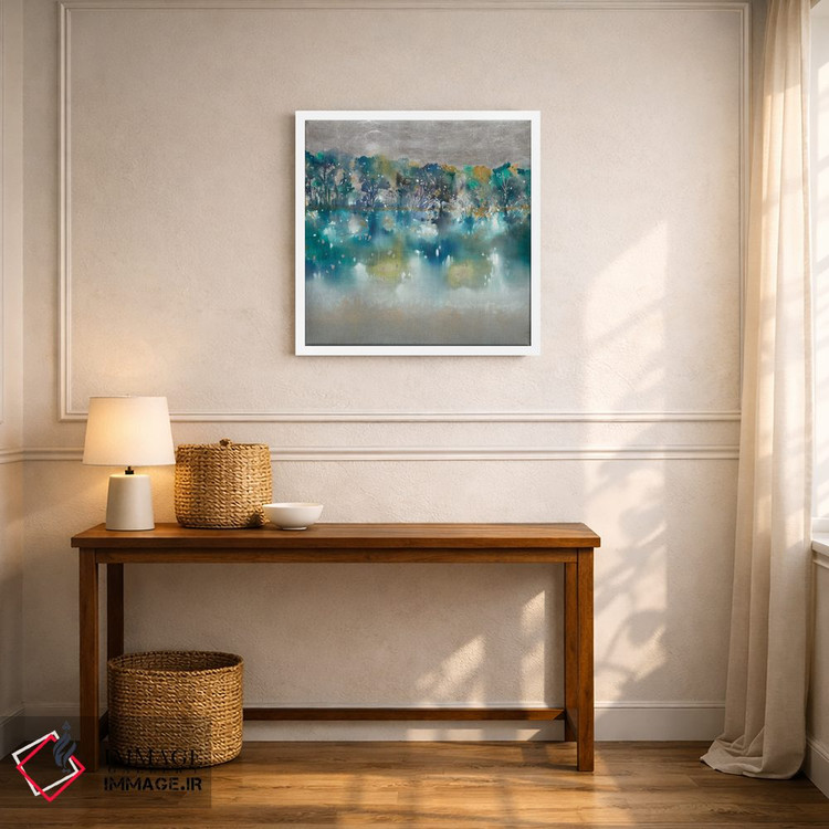 تابلو انتزاعی کنار دریاچه اثر کی. ناری - D5W