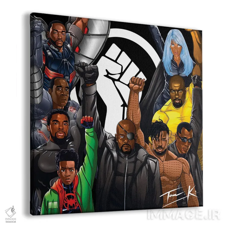 تابلو دکوراتیو قدرت اثر تام کینگو - نمای پرسپکتیو محصول