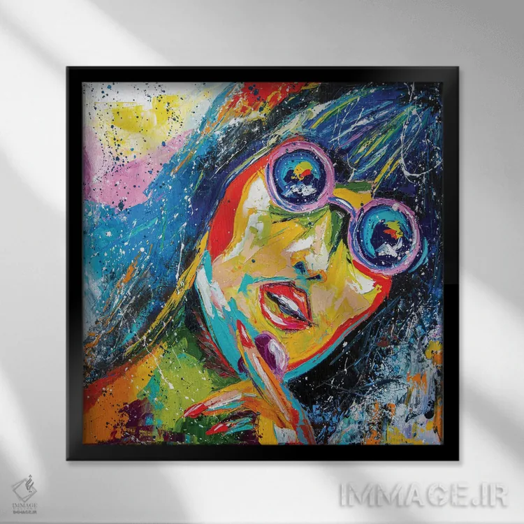 تابلو دکوراتیو خیلی گرم اثر کوپتسووا آرت - نمای قابدار مشکی