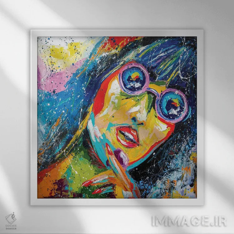 تابلو دکوراتیو خیلی گرم اثر کوپتسووا آرت - نمای قابدار سفید