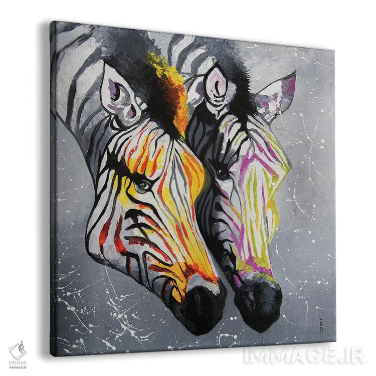 تابلو دکوراتیو گورخرها اثر کوپتسووا آرت - نمای پرسپکتیو محصول