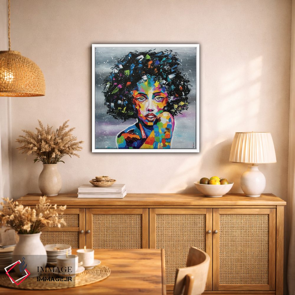 تابلو دکوراتیو دختر مرموز اثر کوپتسووا آرت - D1W