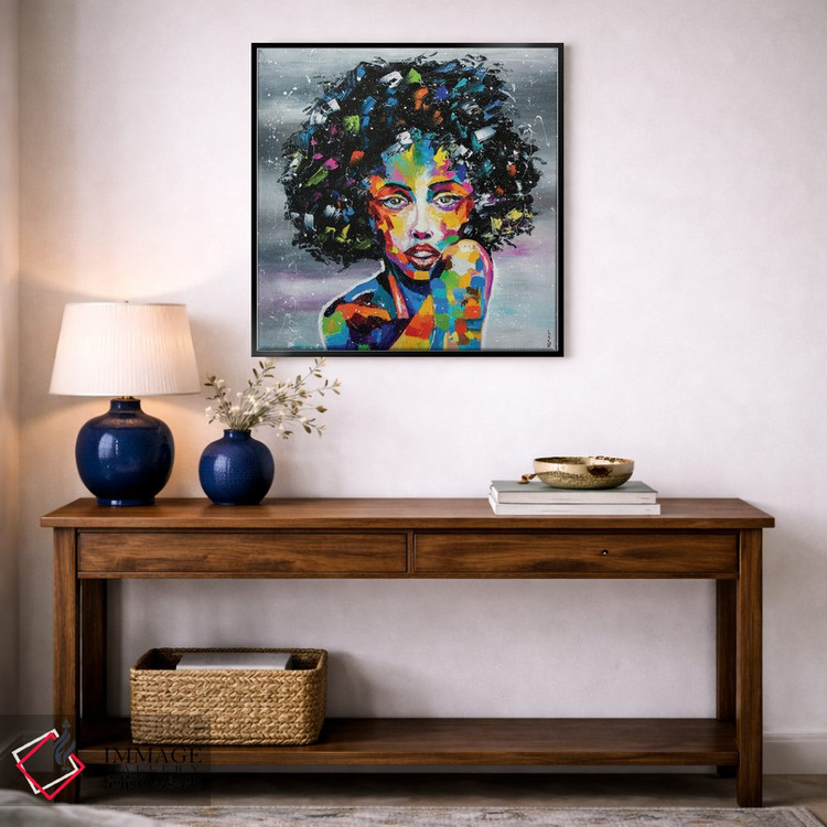 تابلو دکوراتیو دختر مرموز اثر کوپتسووا آرت - D4B