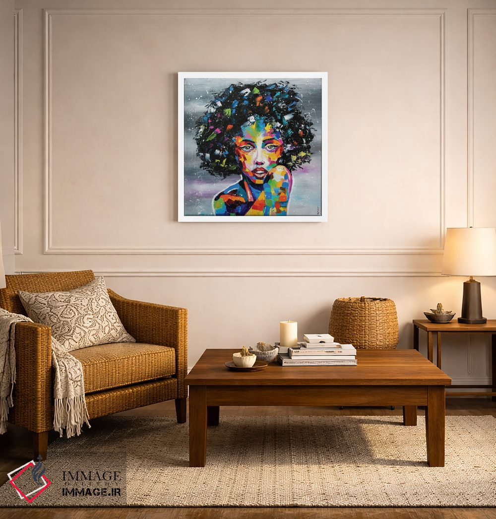 تابلو دکوراتیو دختر مرموز اثر کوپتسووا آرت - D6W