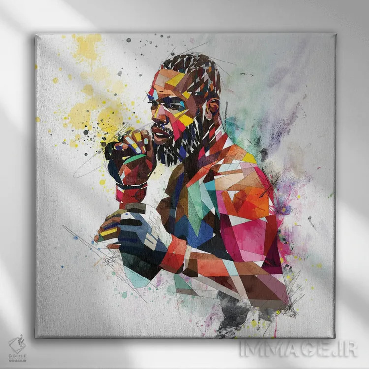 تابلو دکوراتیو جان جونز اثر کاتیا اسکای - نمای روبهرو روی دیوار