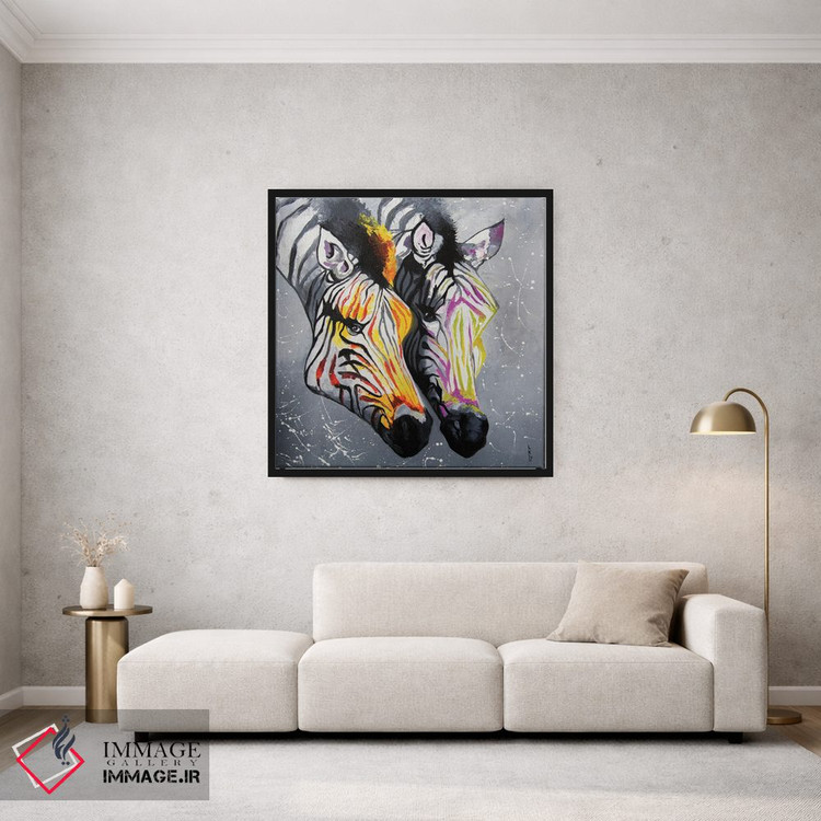 تابلو دکوراتیو گورخرها اثر کوپتسووا آرت - D1B