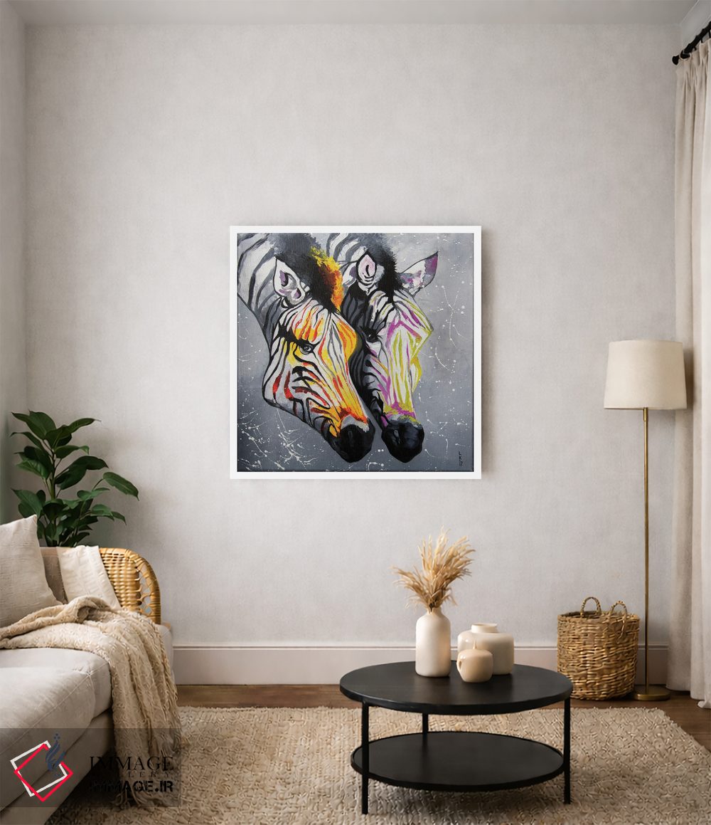 تابلو دکوراتیو گورخرها اثر کوپتسووا آرت - D2W