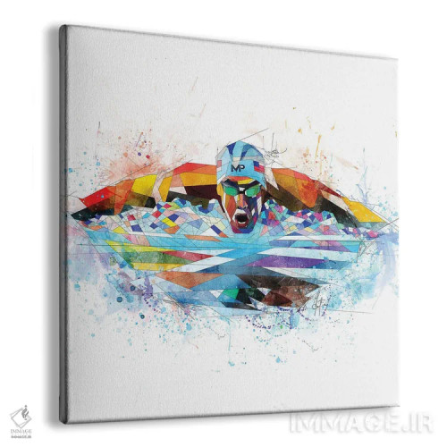 تابلو دکوراتیو مایکل فلپس اثر کاتیا اسکای - نمای پرسپکتیو محصول