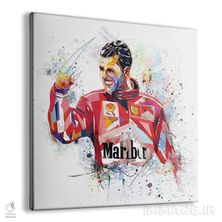 تابلو دکوراتیو مایکل شوماخر اثر کاتیا اسکای - نمای پرسپکتیو محصول