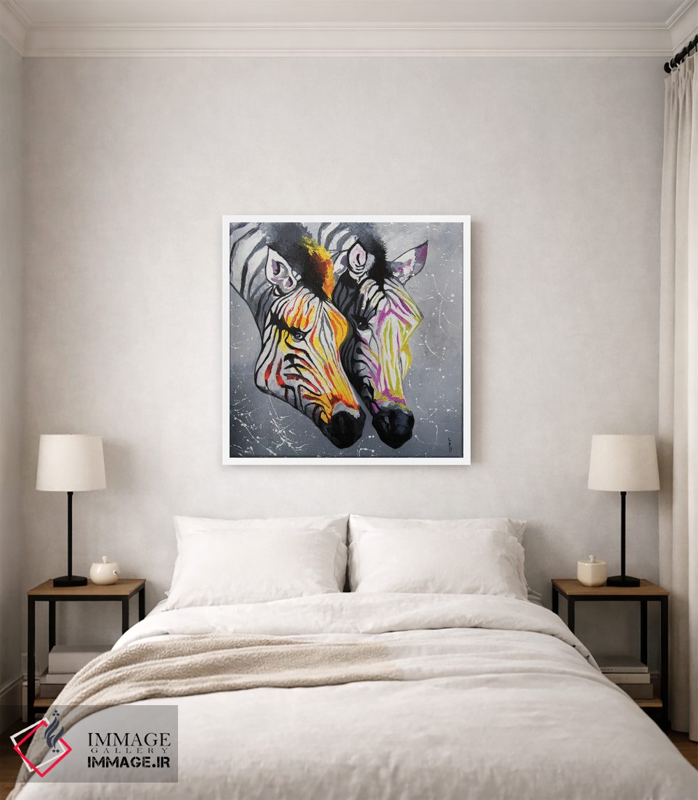 تابلو دکوراتیو گورخرها اثر کوپتسووا آرت - D3W