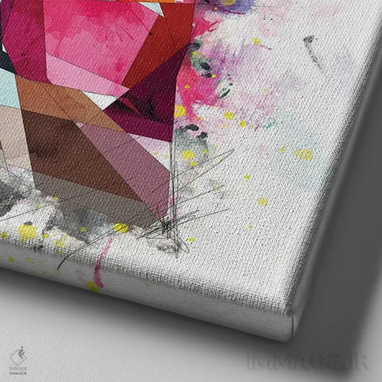 تابلو دکوراتیو جان جونز اثر کاتیا اسکای - نمای نزدیک بافت بوم