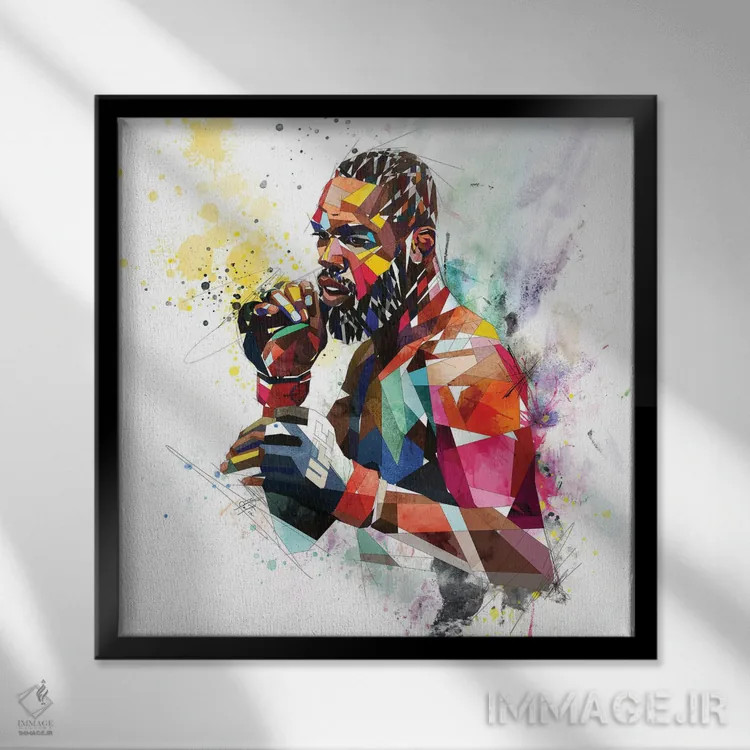 تابلو دکوراتیو جان جونز اثر کاتیا اسکای - نمای قابدار مشکی