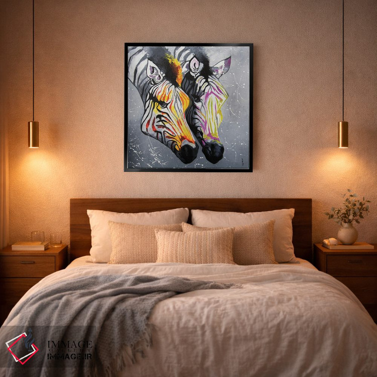 تابلو دکوراتیو گورخرها اثر کوپتسووا آرت - D4B