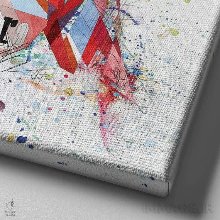 تابلو دکوراتیو مایکل شوماخر اثر کاتیا اسکای - نمای نزدیک بافت بوم