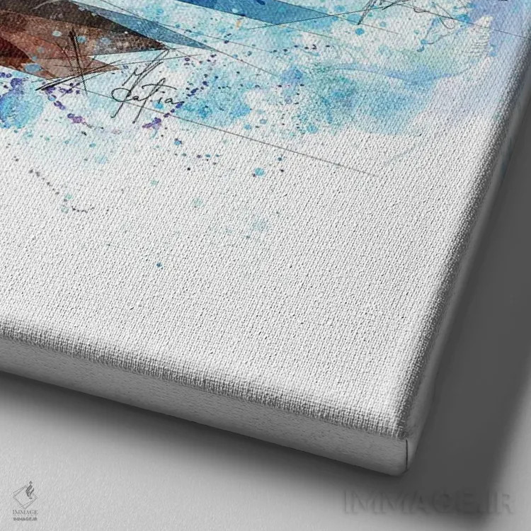 تابلو دکوراتیو مایکل فلپس اثر کاتیا اسکای - نمای نزدیک بافت بوم