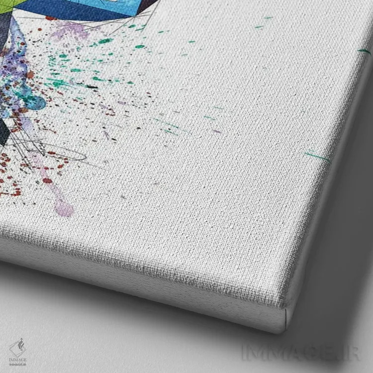 تابلو دکوراتیو مایک تایسون اثر کاتیا اسکای - نمای نزدیک بافت بوم