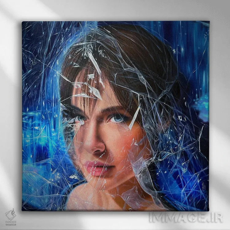 تابلو دکوراتیو جوانی اثر کرستنی - نمای روبهرو روی دیوار