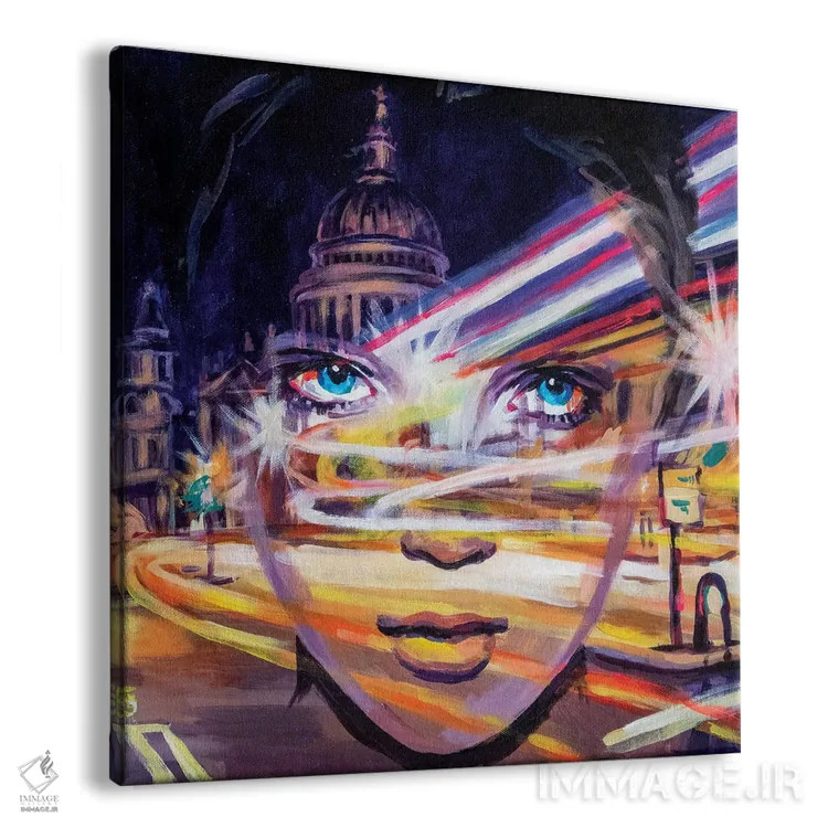 تابلو دکوراتیو نور شهر اثر کاترینا بورتسووا - نمای پرسپکتیو محصول