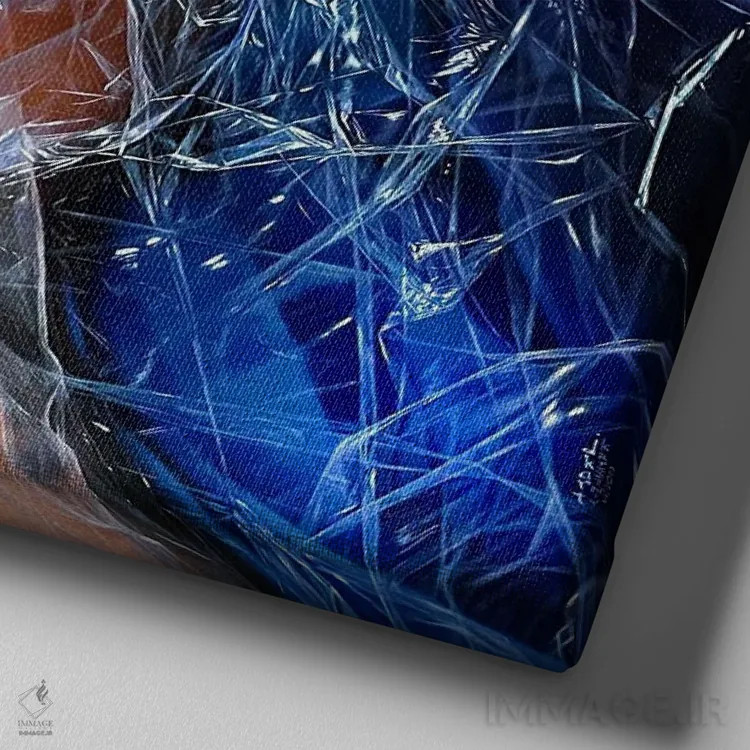 تابلو دکوراتیو جوانی اثر کرستنی - نمای نزدیک بافت بوم