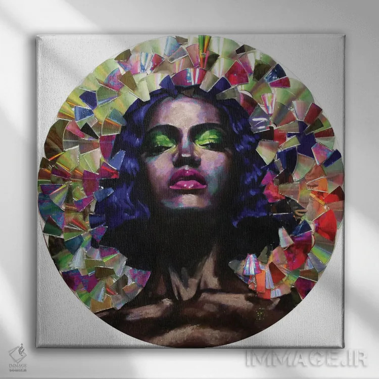 تابلو دکوراتیو آینه اثر کاترینا بورتسووا - نمای روبهرو روی دیوار