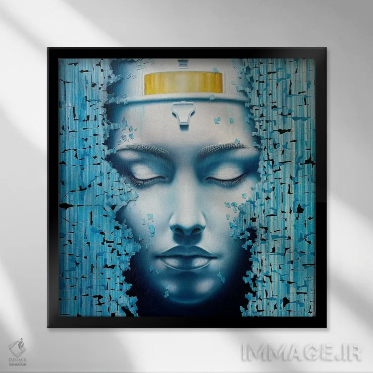 تابلو دکوراتیو رمزآلود اثر کرستنی - نمای قابدار مشکی