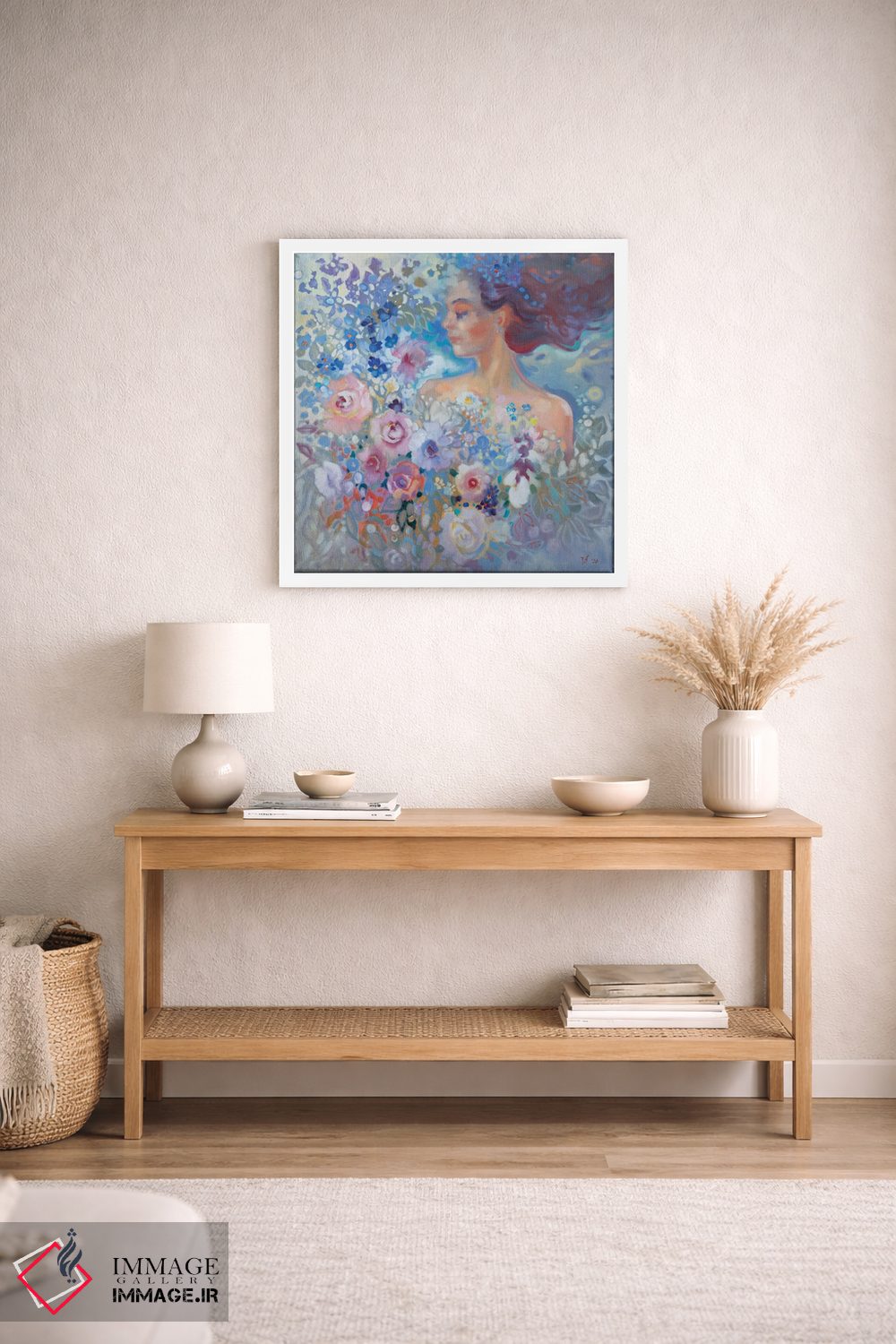 تابلو دکوراتیو پری گل های رز اثر کاتارینا والوا - D1W