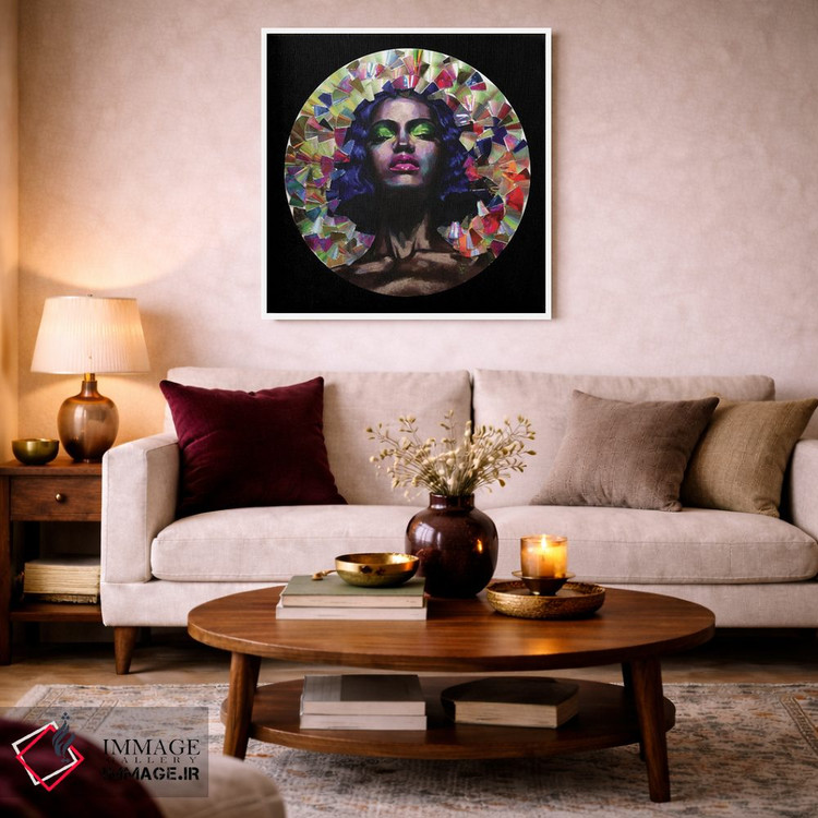 تابلو دکوراتیو دختر در آینه اثر کاترینا بورتسووا - D2W