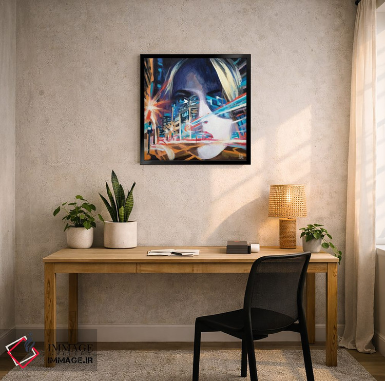 تابلو دکوراتیو حرکت نئونی اثر کاترینا بورتسووا - D5B