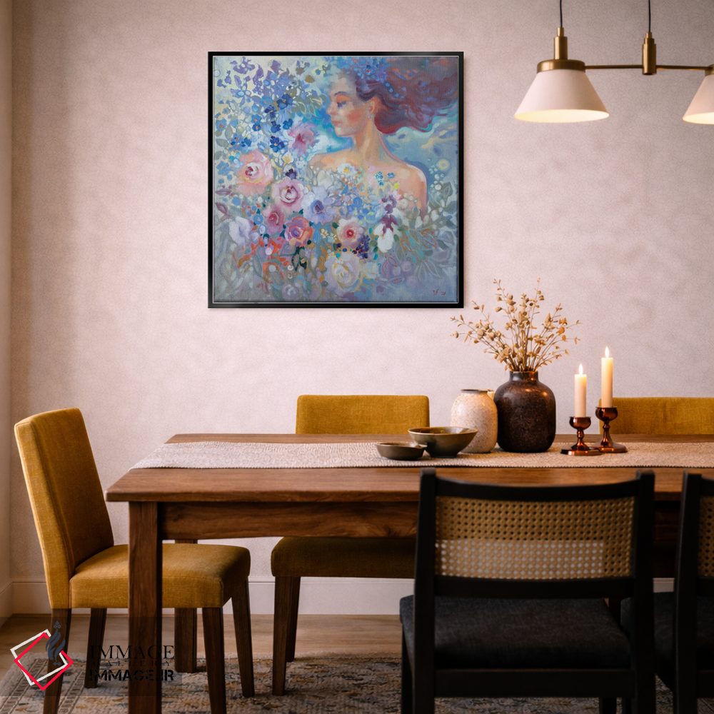 تابلو دکوراتیو پری گل های رز اثر کاتارینا والوا - D6B