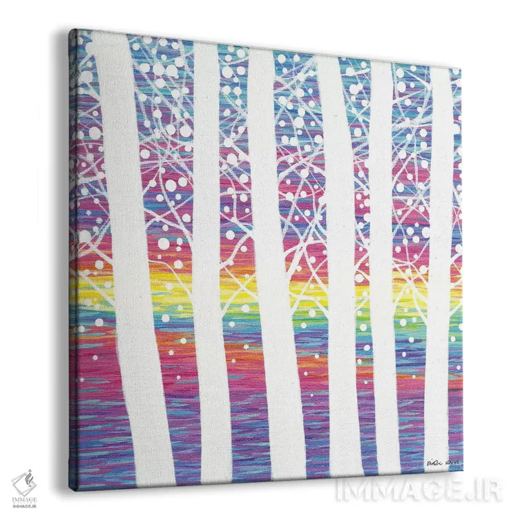 تابلو مینیمال جنگل شماره ۱ اثر کیرستین وود - نمای پرسپکتیو محصول