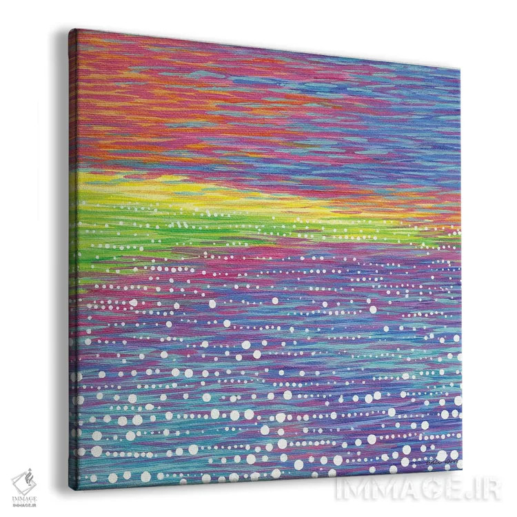 تابلو انتزاعی منظره دریایی شماره ۹ اثر کیرستین وود - نمای پرسپکتیو محصول