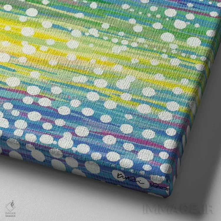 تابلو انتزاعی منظره دریایی شماره ۱۲ اثر کیرستین وود - نمای نزدیک بافت بوم