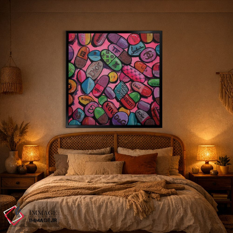 تابلو دکوراتیو مواد مخدر طراحی شده اثر کریستین ووس - D1B
