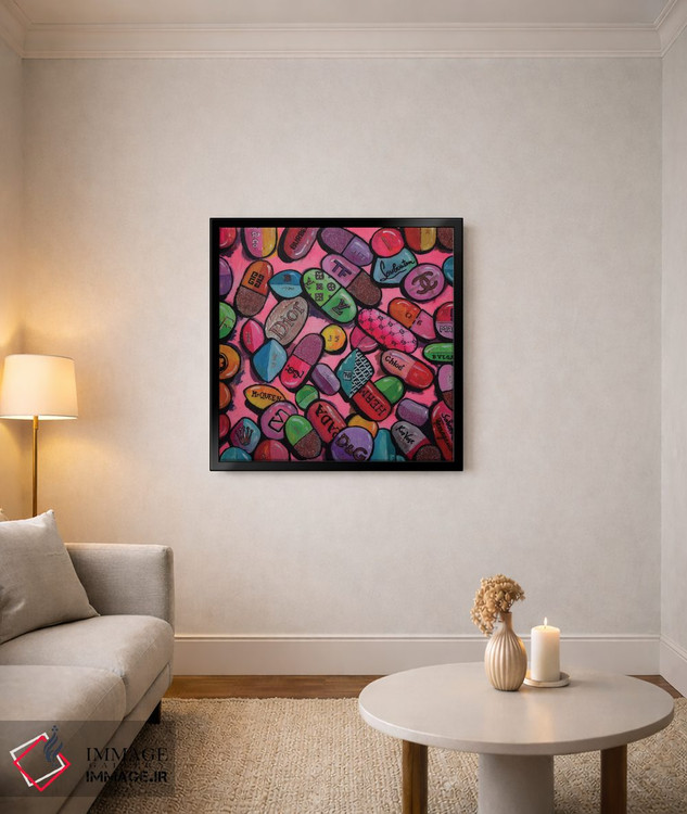 تابلو دکوراتیو مواد مخدر طراحی شده اثر کریستین ووس - D3B