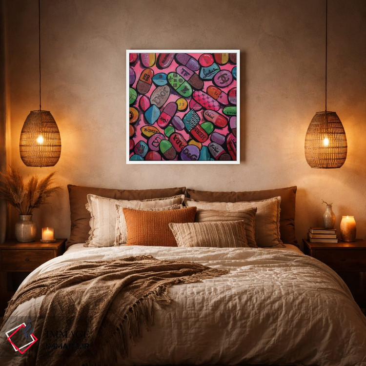 تابلو دکوراتیو مواد مخدر طراحی شده اثر کریستین ووس - D5W