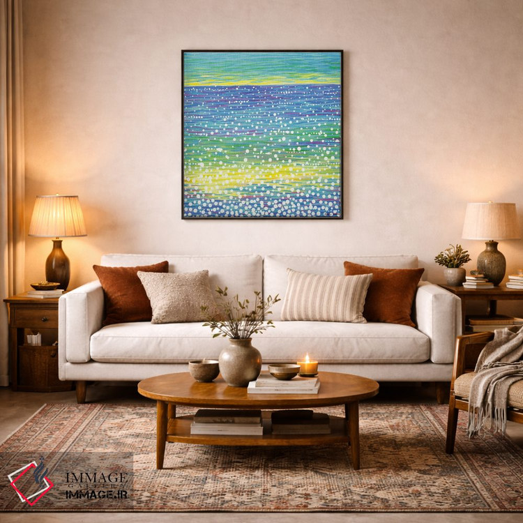 تابلو انتزاعی منظره دریایی شماره ۱۲ اثر کیرستین وود - D2B