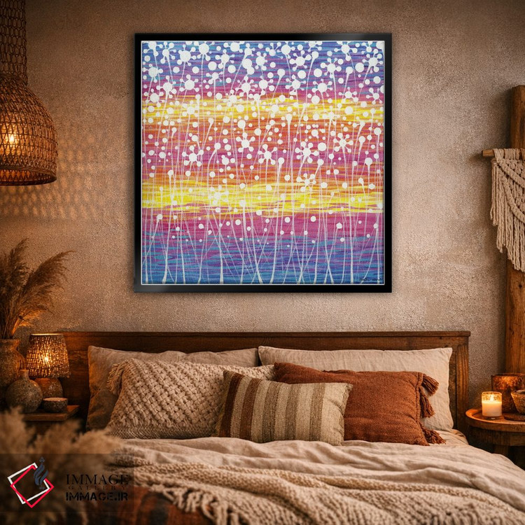 تابلو مینیمال گل های وحشی اثر کیرستین وود - D1B