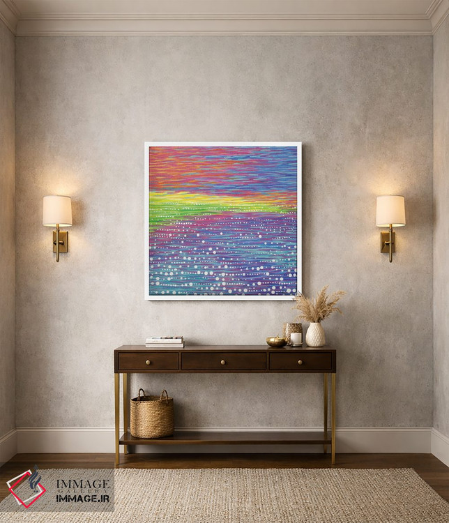 تابلو انتزاعی منظره دریایی شماره ۹ اثر کیرستین وود - D4W