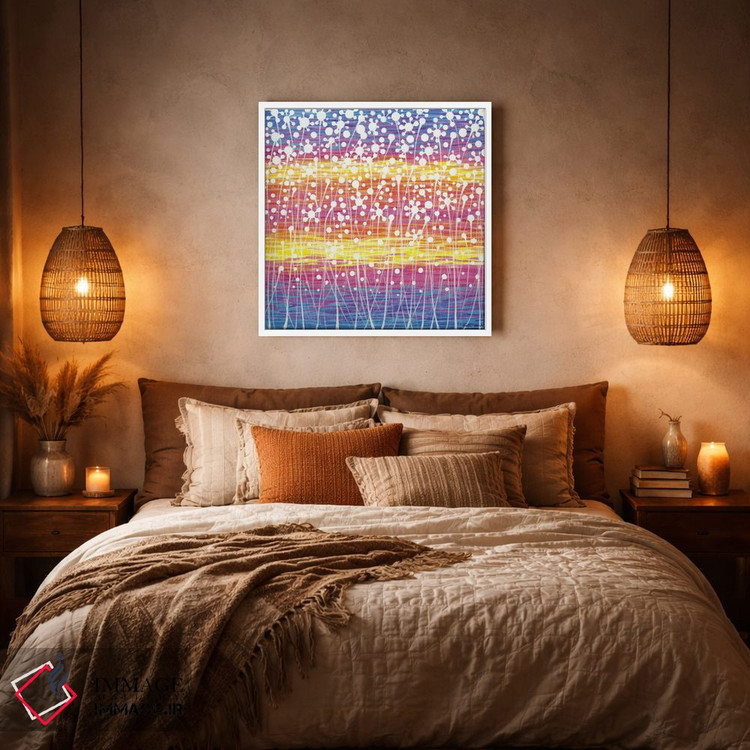 تابلو مینیمال گل های وحشی اثر کیرستین وود - D5W