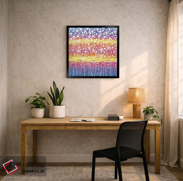 تابلو مینیمال گل های وحشی اثر کیرستین وود - D6B