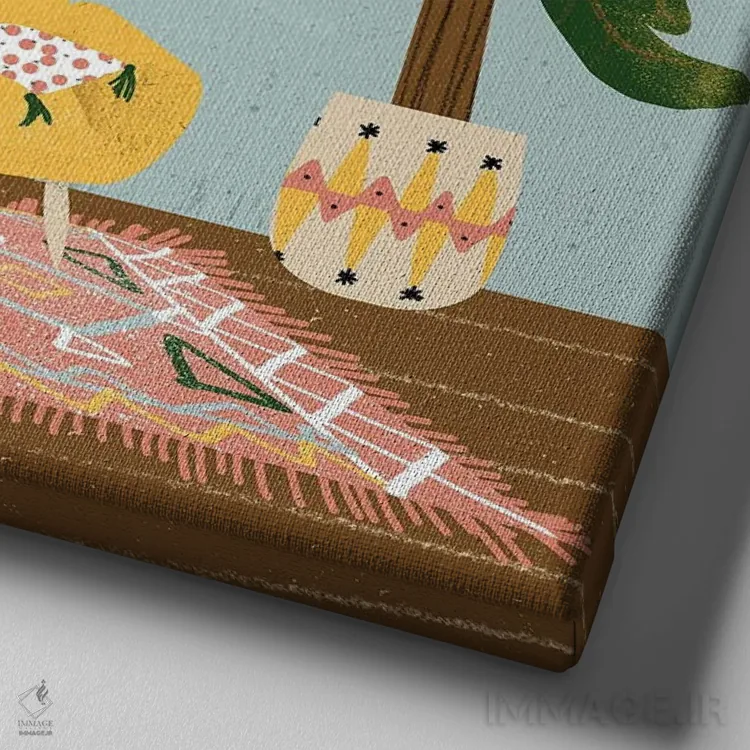 تابلو مینیمال خانه، جای امن اثر کانزیلو - نمای نزدیک بافت بوم