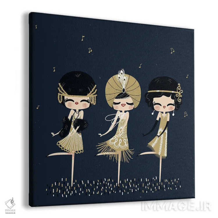 تابلو مینیمال چارلستون اثر کانزیلو - نمای پرسپکتیو محصول