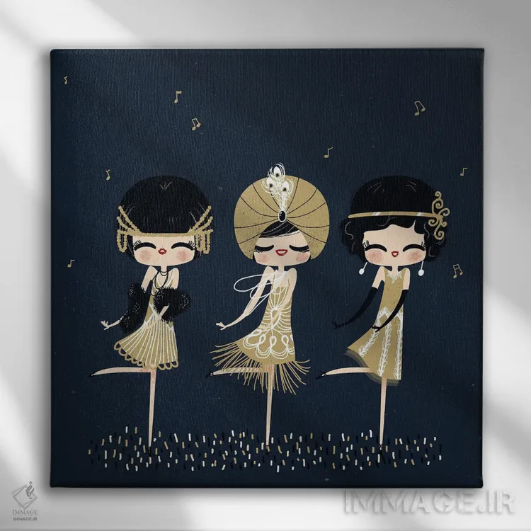 تابلو مینیمال چارلستون اثر کانزیلو - نمای روبهرو روی دیوار