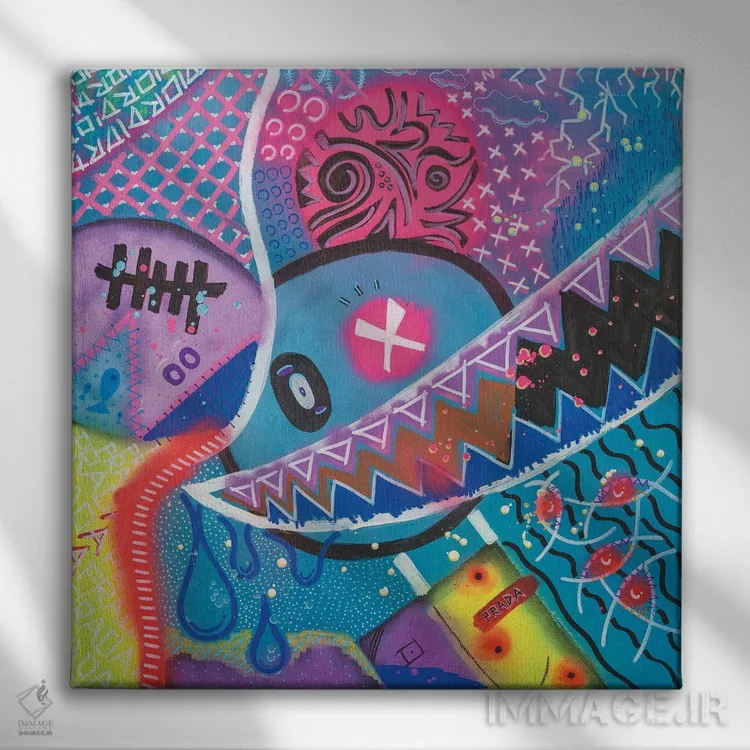 تابلو دکوراتیو رستاخیز آتلانتیک اثر نوا لاتار - نمای روبهرو روی دیوار