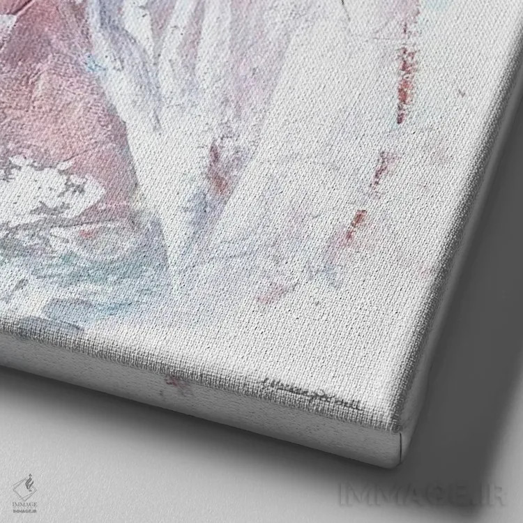 تابلو مدرن خوک ها پرواز می کنند اثر مکنزی کیسل - نمای نزدیک بافت بوم