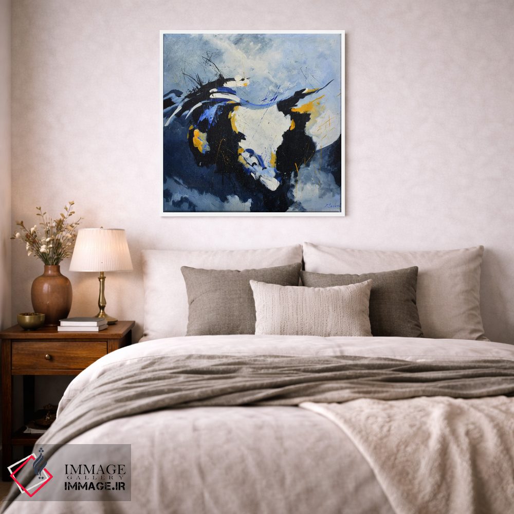 تابلو انتزاعی سر گاو انتزاعی اثر پل لدنت - D1W