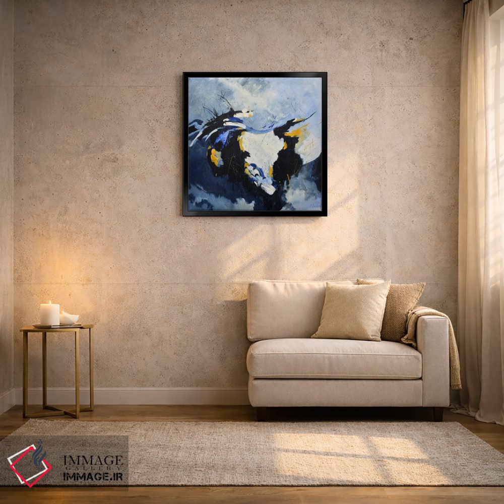 تابلو انتزاعی سر گاو انتزاعی اثر پل لدنت - D3B