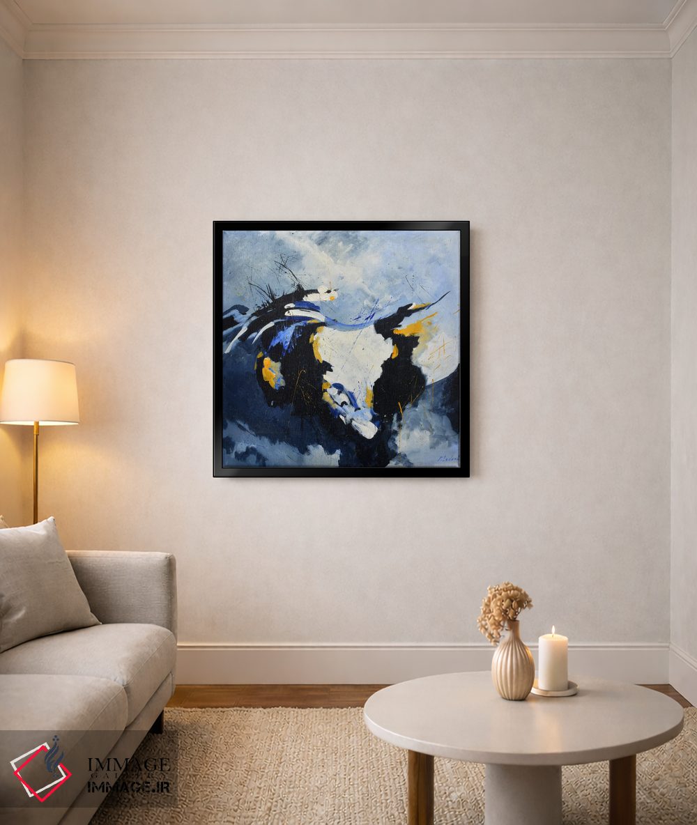 تابلو انتزاعی سر گاو انتزاعی اثر پل لدنت - D5B